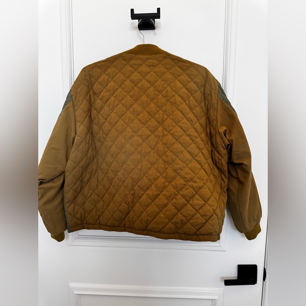 THE GREAT. Multicolor reversible Quilted Bomber Jacket - Picture 5 of 8